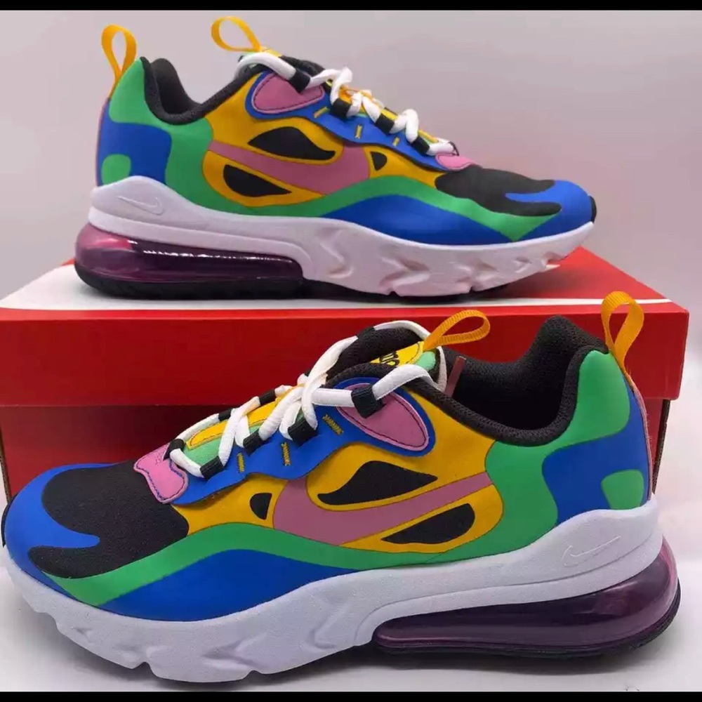 NIKE WOMEN/YOUTH SIZE NIKE AIR MAX 27O REACT(GS) - Picture 5 of 8